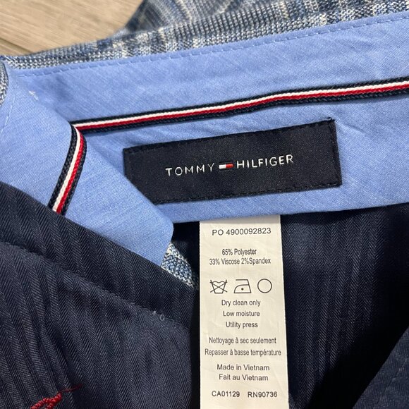 Tommy Hilfilger THFlex Suit Jacket & Pants Mens 34x30 Blue Plaid Modern 40S - Picture 7 of 16